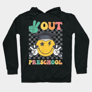 Groovy Peace Out PRESCHOOL Graduation Smile Last Day School Hoodie